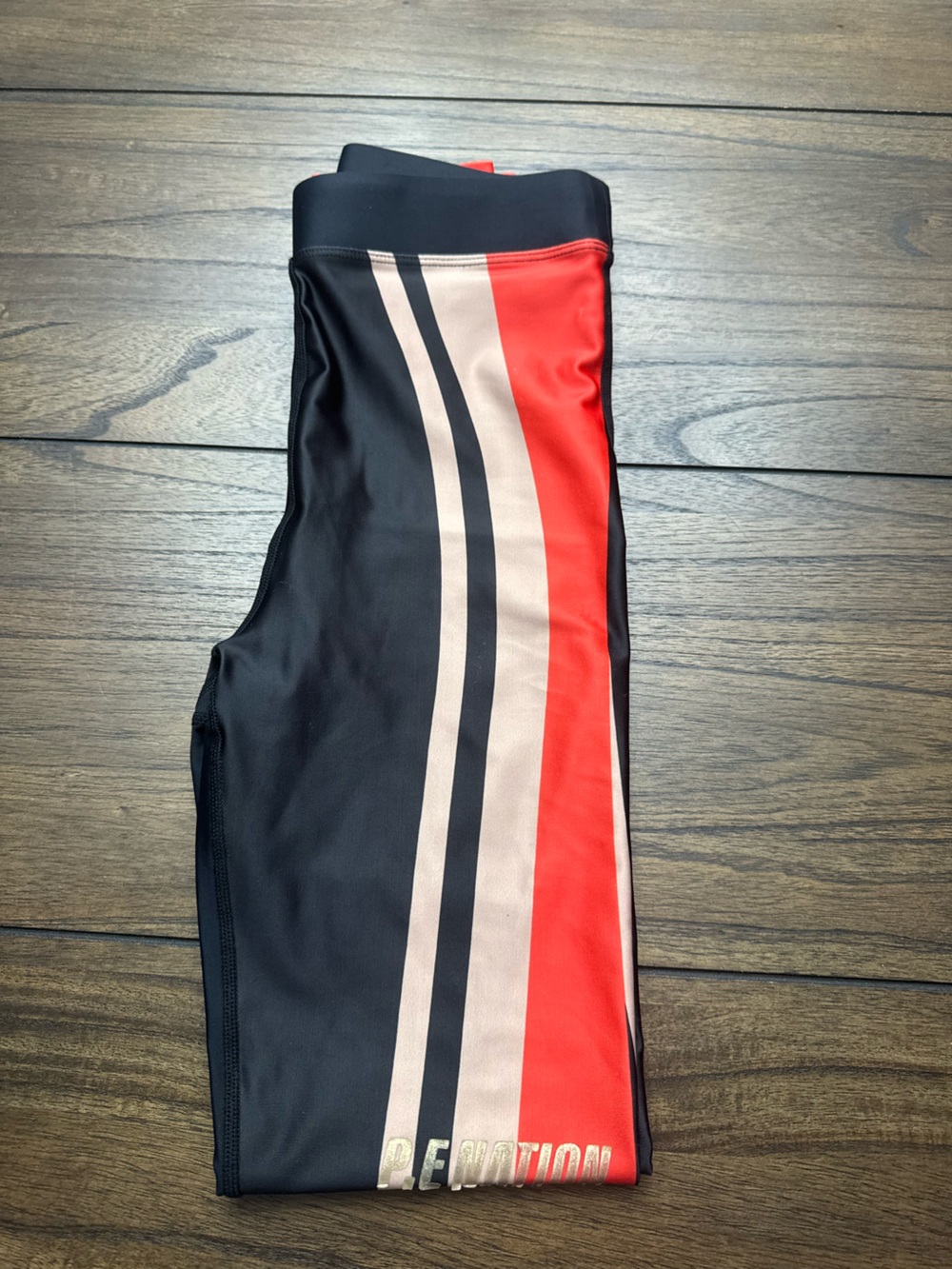 P.E Nation woman Black, Red & Cream leggings